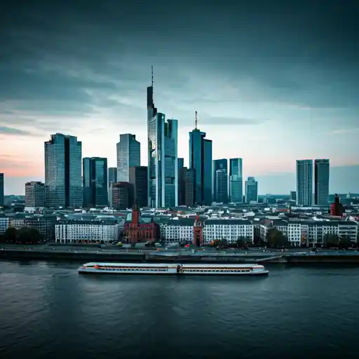 Frankfurt skyline view