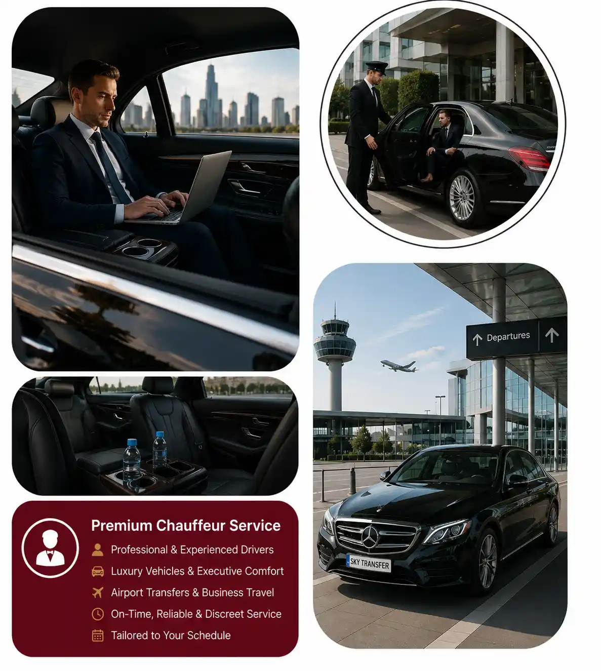Chauffeurservice mit Premiumfahrzeug in Frankfurt