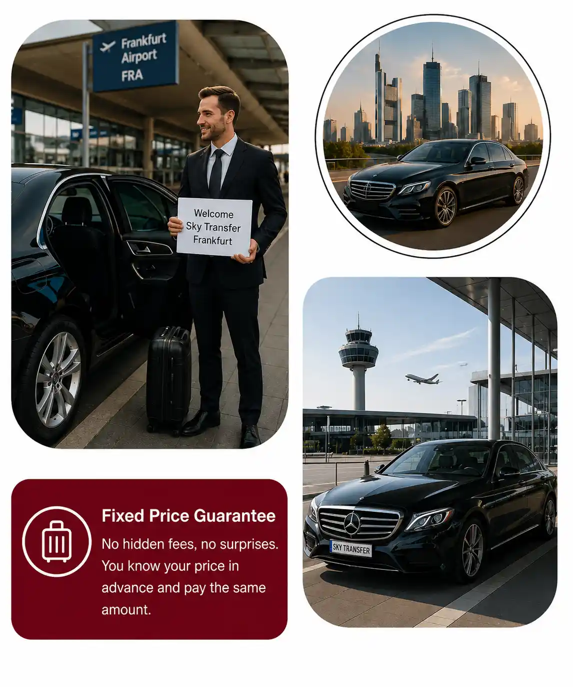 Flughafentransfer mit Premiumfahrzeug und Chauffeur in Frankfurt