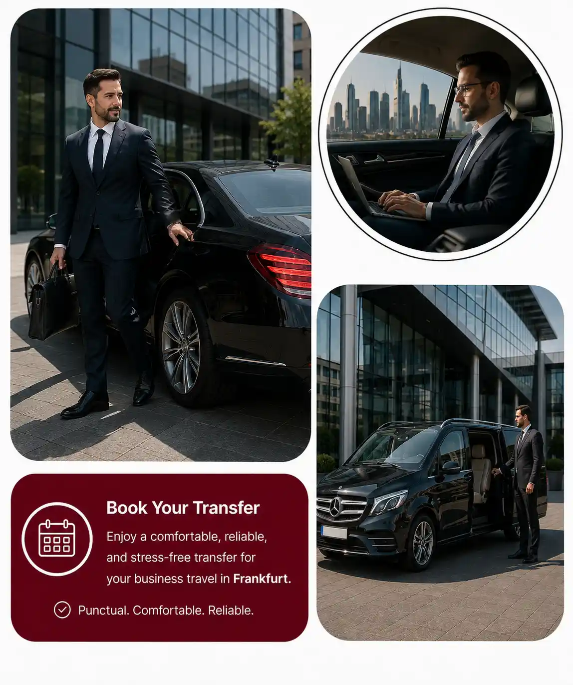 Business transfer with professional chauffeur in Frankfurt