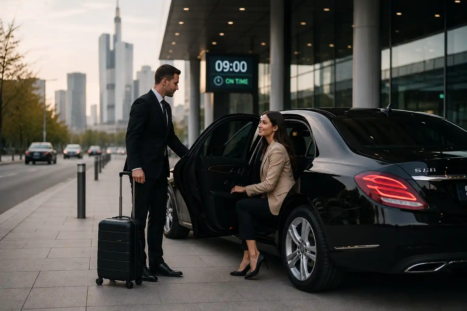 On-time pickup for business transfers in Frankfurt