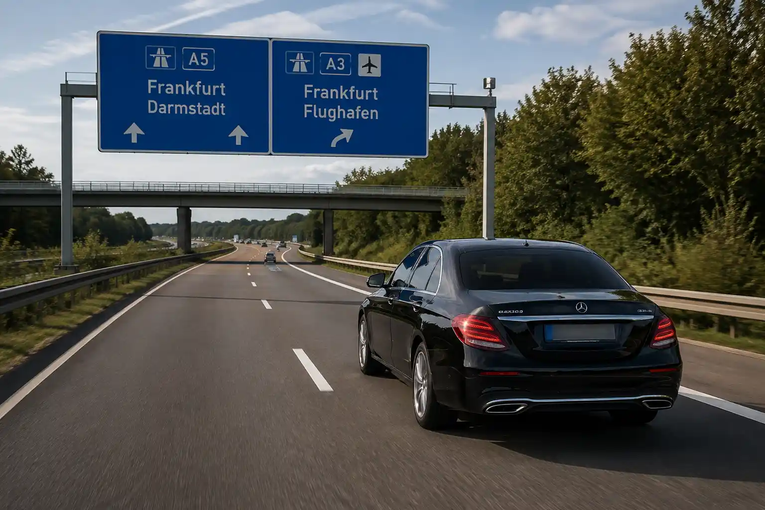 Fahrt über A5 und A3