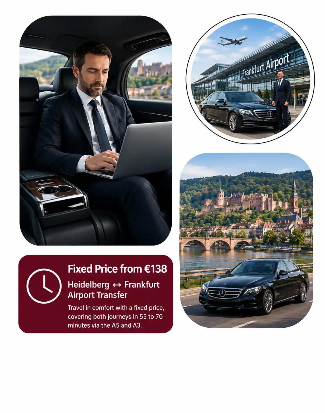 Airport transfer from Heidelberg to Frankfurt Airport