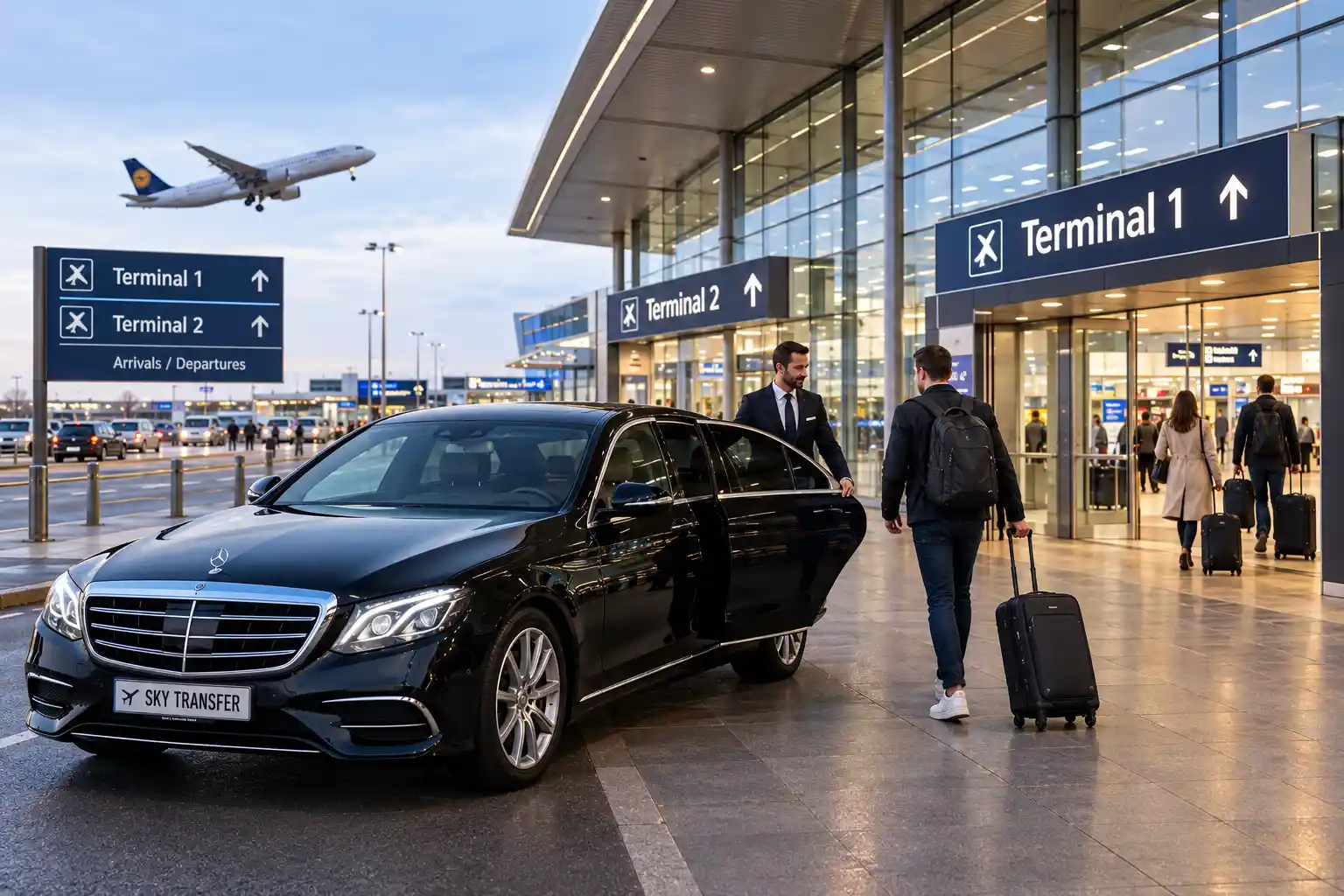 Drop-off at the right terminal at Frankfurt Airport