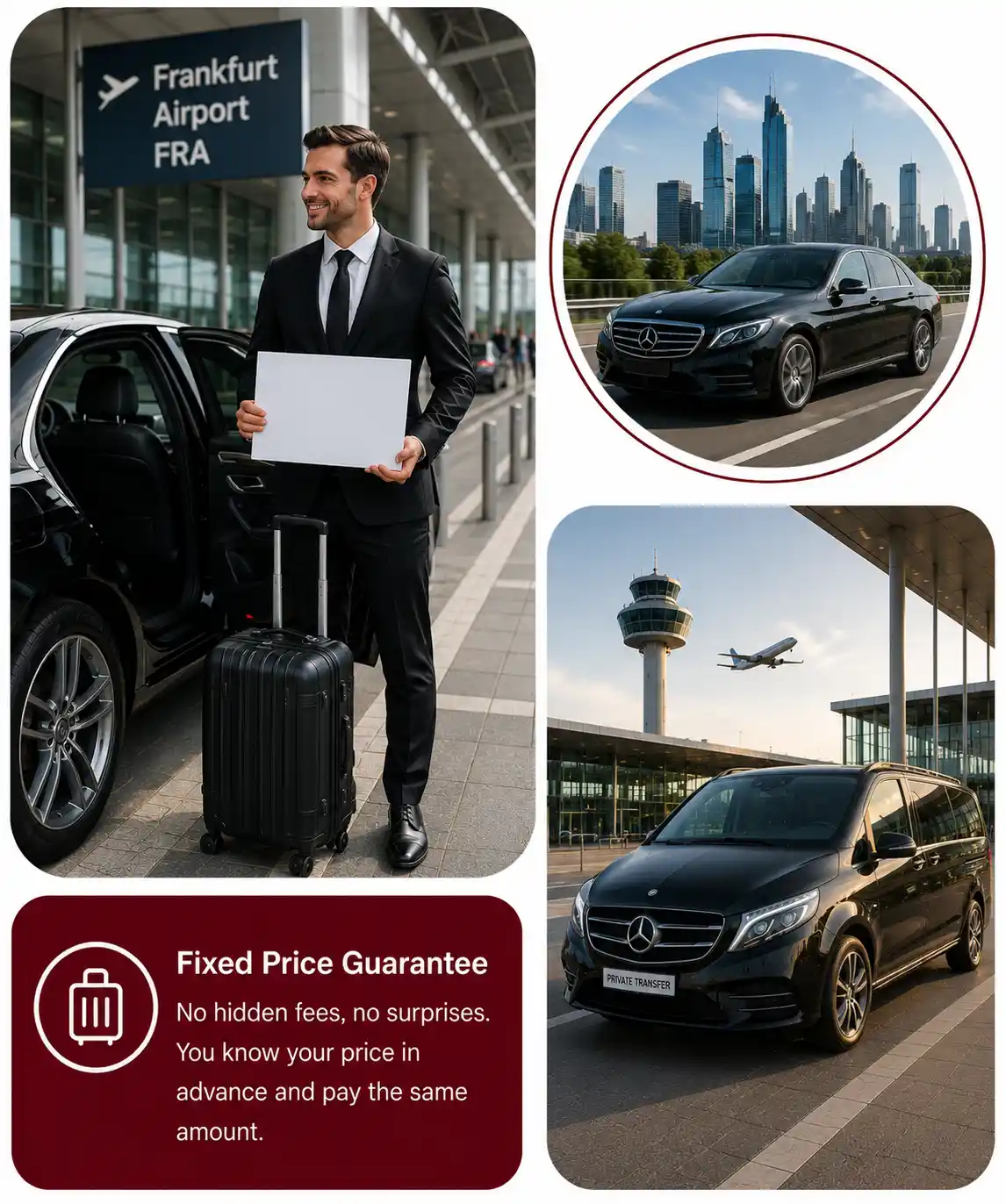Privater Transfer mit Chauffeur und Premiumfahrzeug in Frankfurt
