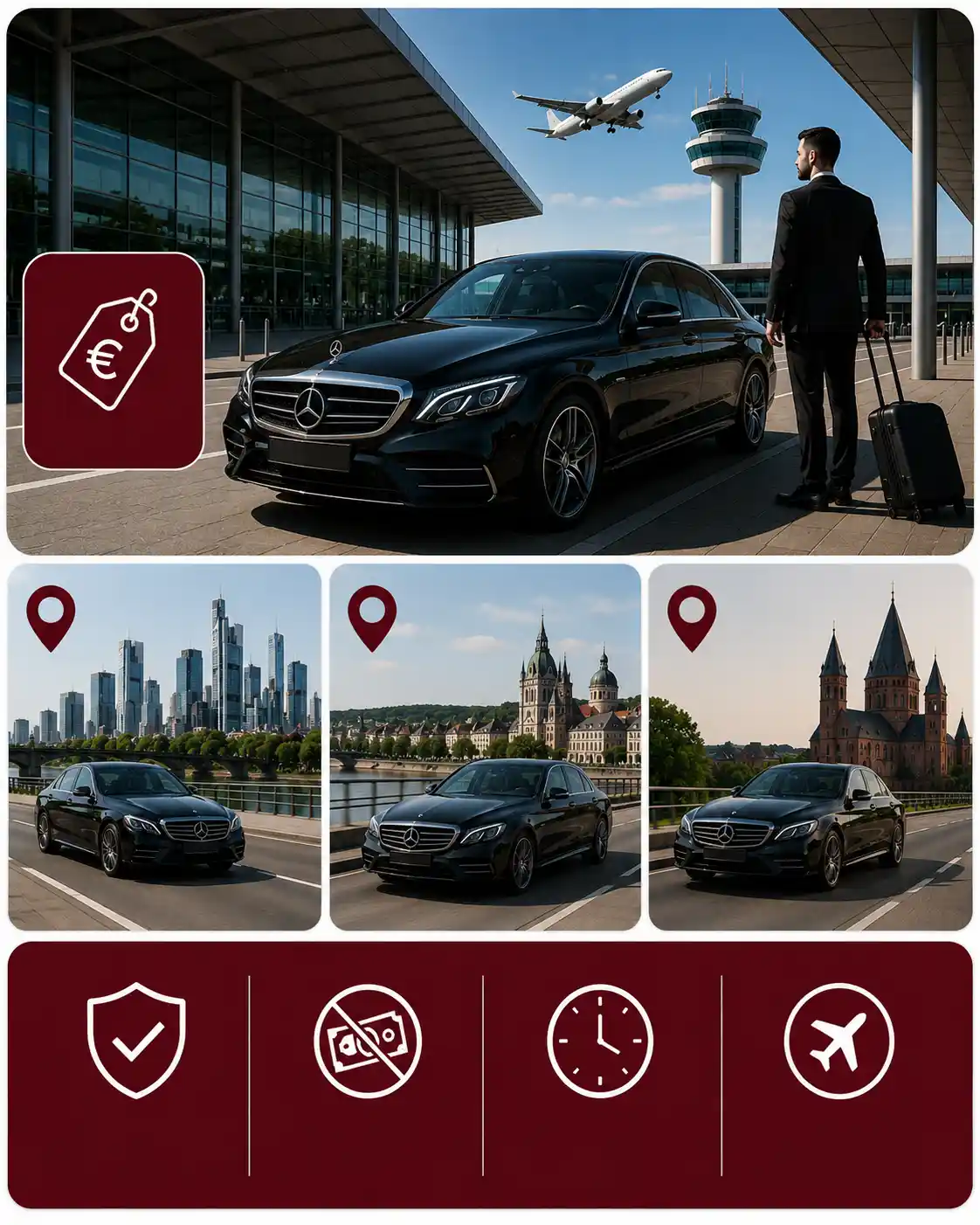 Privattransfer-Leistungen für Flughafen, Geschäftsreisen und besondere Anlässe in Frankfurt